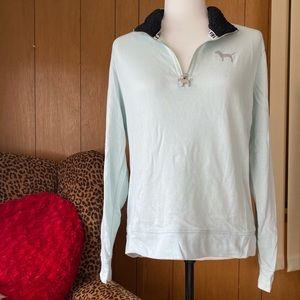 Victoria’s Secret Pink 1/4 zip soft cotton sweater